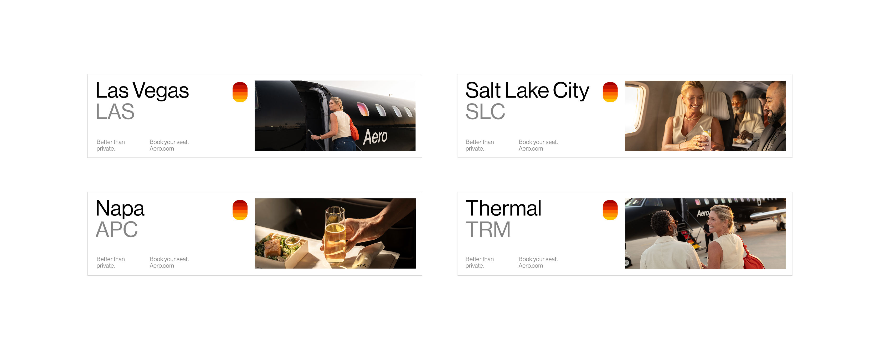 Aero advertising campaign layouts