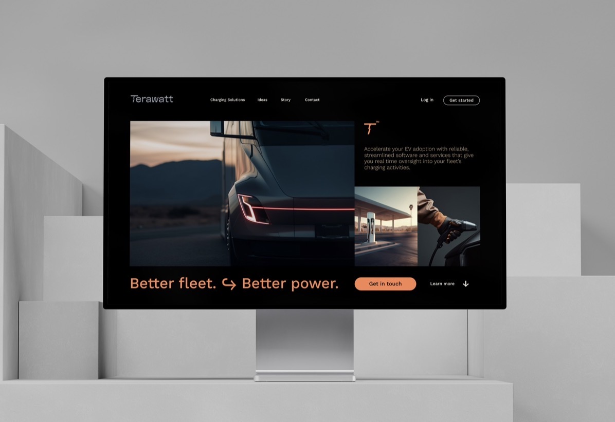 Terawatt website hero on a desktop display